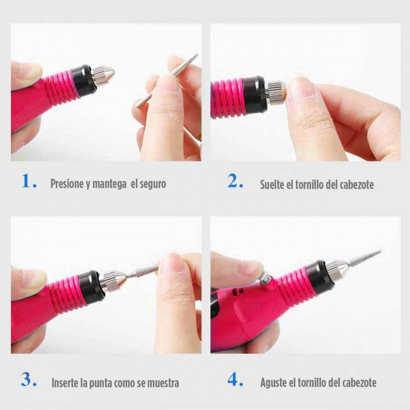 Kit Pulidor de Uñas Pedicure Manicure PR