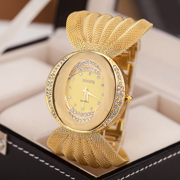 Reloj Mariposa Dorado Mujer