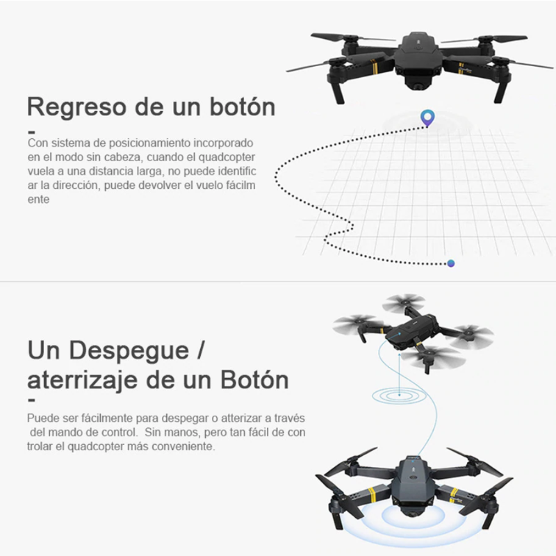 Drone Plegable Con Cámara Wifi 2.4g 998w