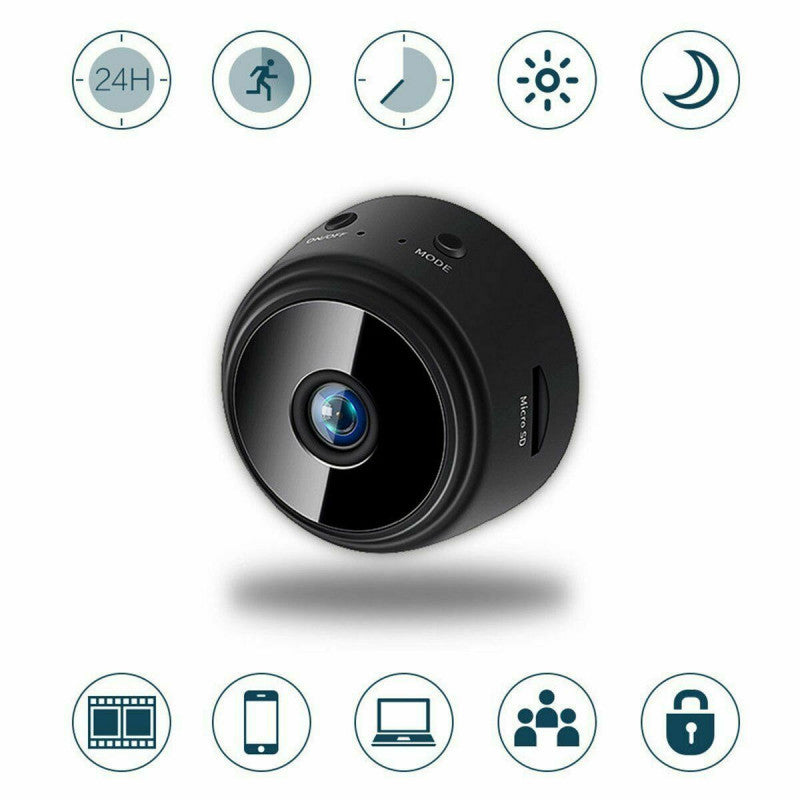 Mini cámara magnética Full HD Wi-Fi visión nocturna rastrea todo en tu teléfono celular