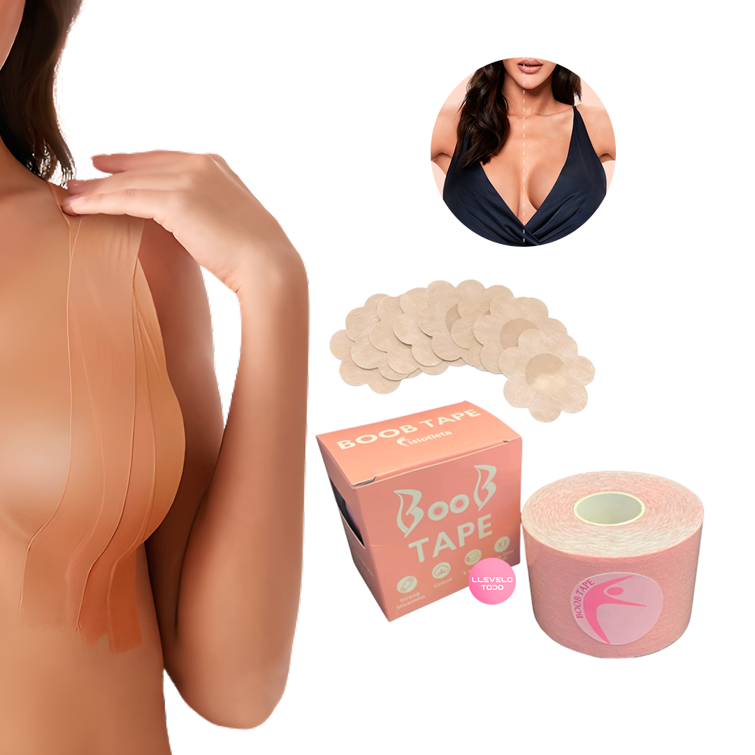 Cinta Boob Tape + Tapa Pezón - Tu Secreto para un Busto Deslumbrante y Natural